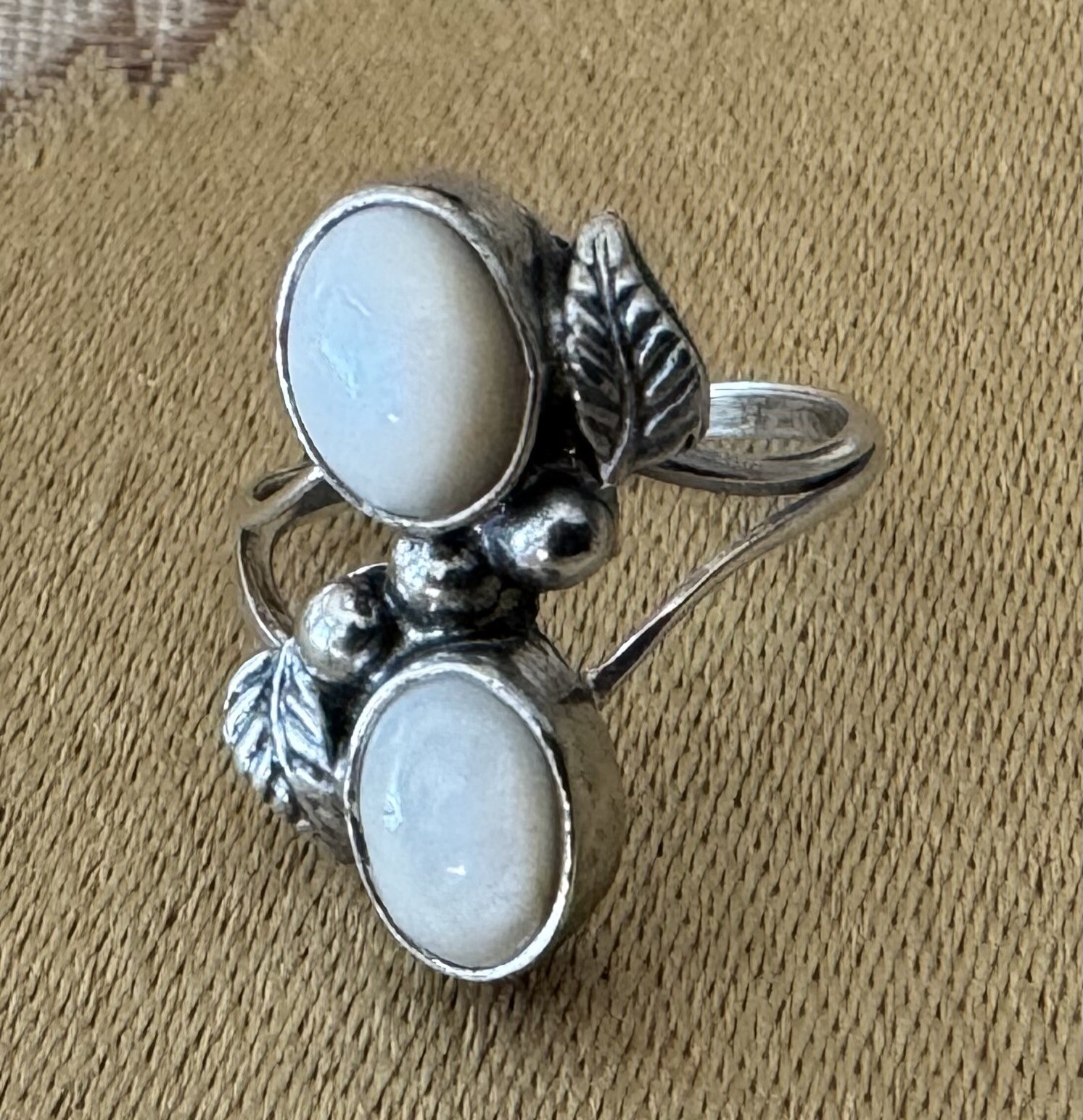 Awesome Unsigned Native Sterling Silver 2 Moonsto… - image 5