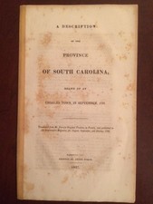 RARE 1837 Description Province South Carolina, Charles Town 1731, Charleston, SC