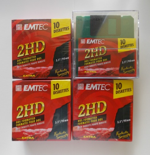 NOWE DYSKIETKI ARCHIWALNE PUDEŁKO 3,5" X 80 SZT BASF + 40 EMTEC 2HD - Zdjęcie 2 z 6