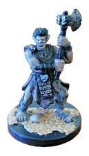 Krusk, Half-Ork Barbarian - Harbinger #26 - D&D Mini - Repainted & Modified Base