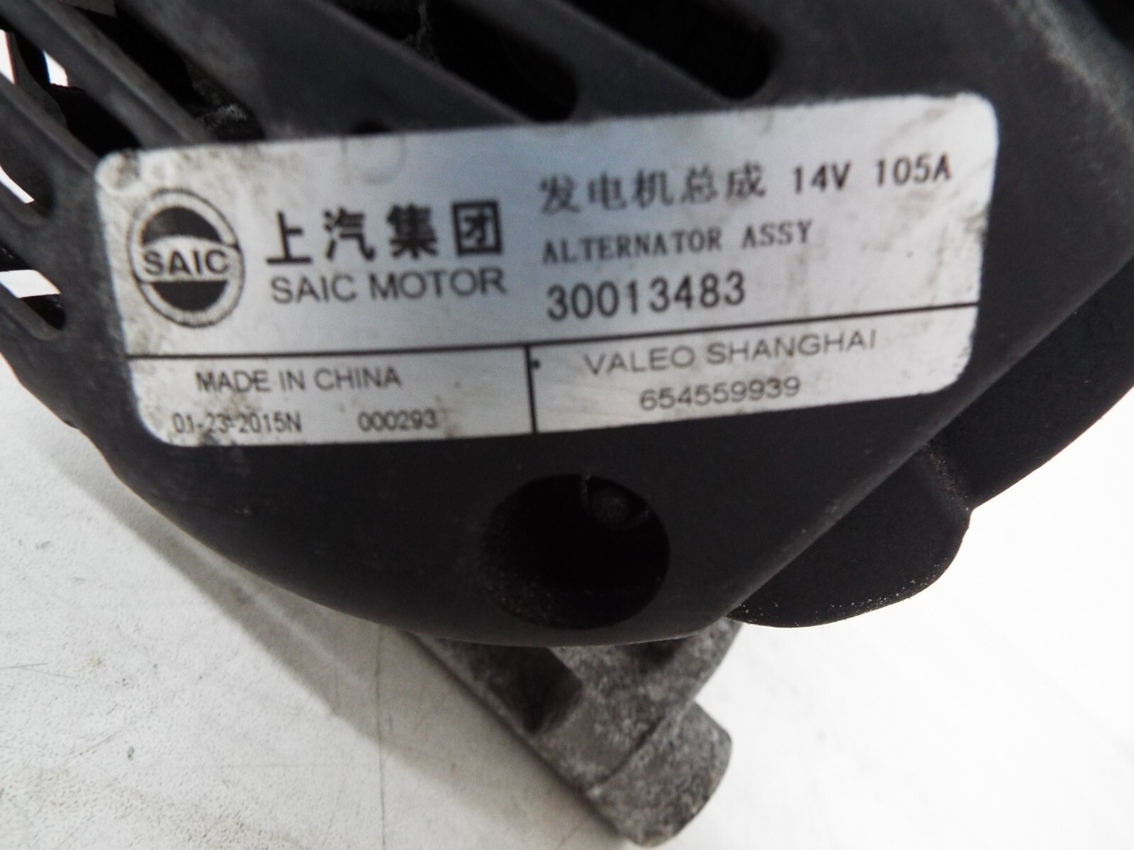 MG MG3 1.5 VTI-TECH 14V 105A ALTERNATOR 30013483 654559939 2012 