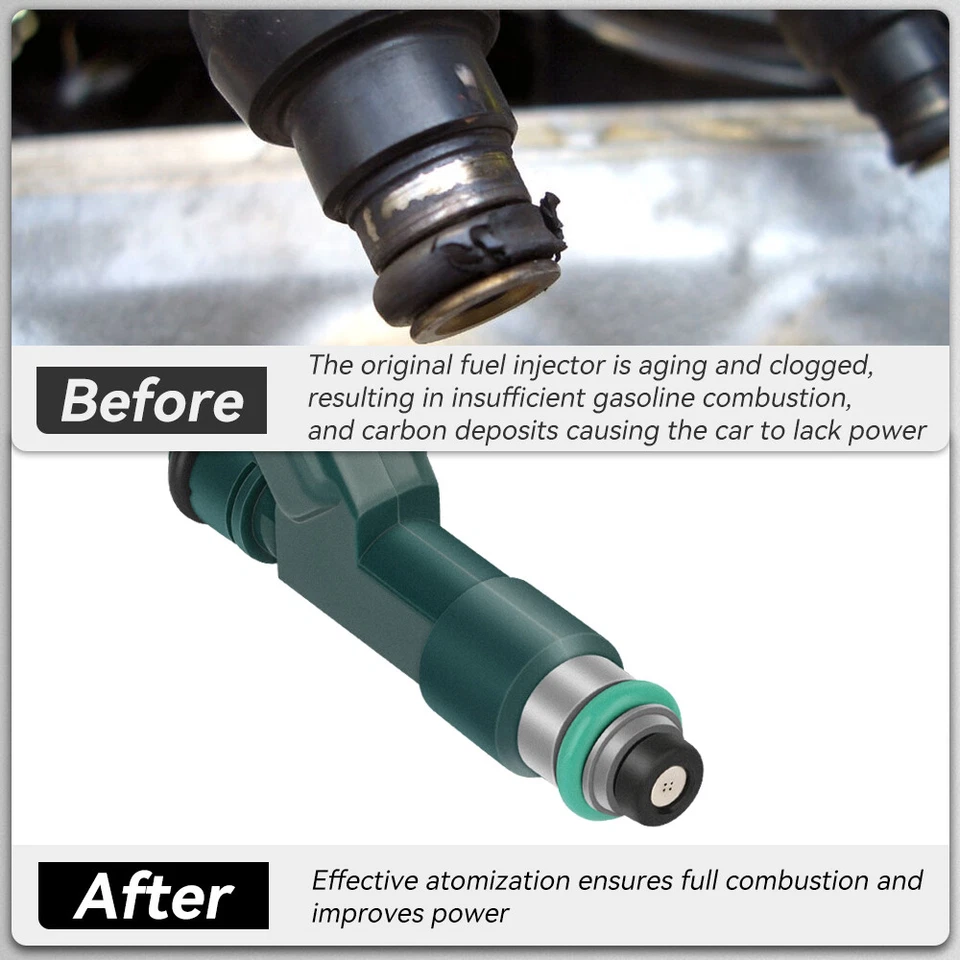 4x Inyectores de combustible para Chevrolet Malibu Cobalt HHR Pontiac G5 G6 Saturn Vue 2,4 L Foto 4 de 4