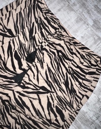 TU Skirt Zebra Striped Brown Sand Black - Afbeelding 2 van 4