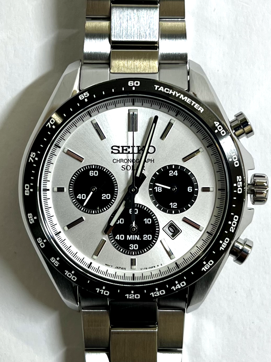 SEIKO SELECTION SBPY165 White Panda Solar Chronograph Watch