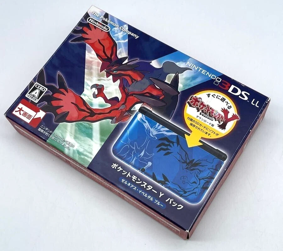 Nintendo 3DS LL XL Console Pokemon Y Pack Xerneas Yveltal Blue X w