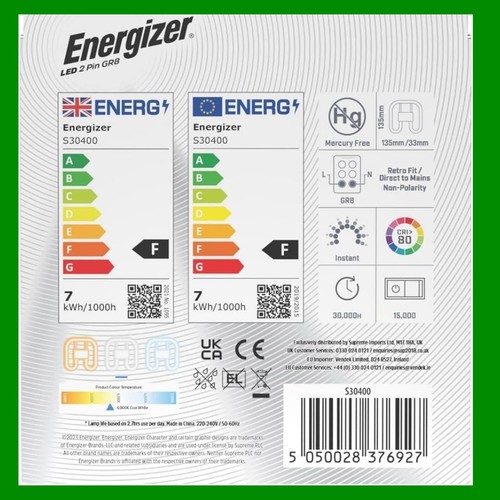 1x 7W (=16W Retrofit Replacement) LED GR8 2 pin 4000K 2D Light Bulb Double D - Picture 2 of 9