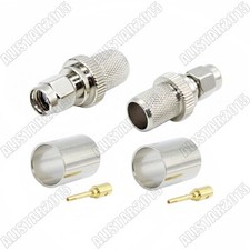 1x RP-SMA Male Plug Female Pin Crimp RF Connector for LMR400 RG8 RG213 Cable