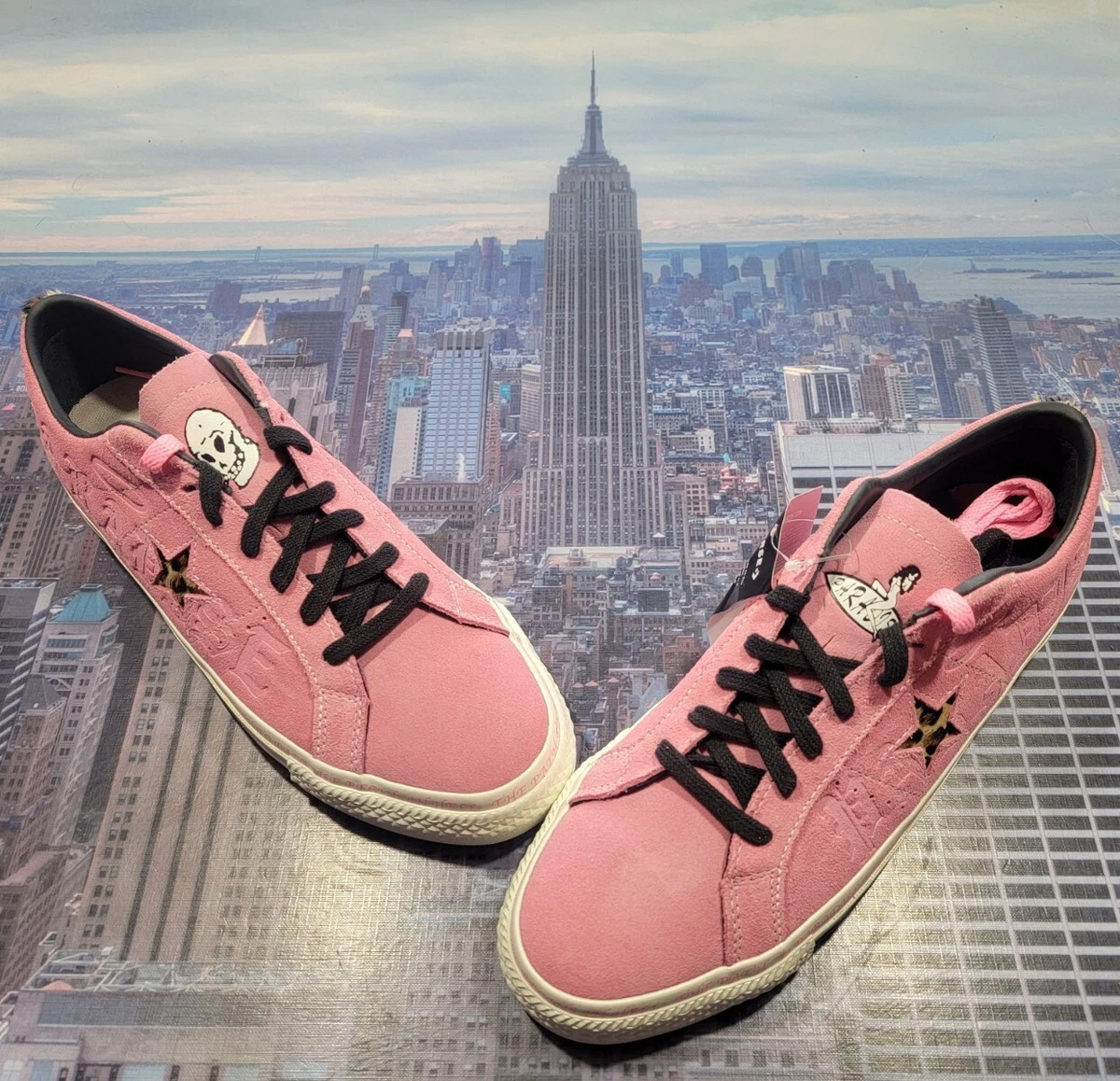 Pink converse sales one star mens