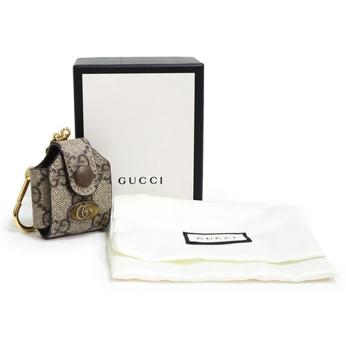 Étui pour écouteurs GUCCI OphidiaAirPods toile GG Supreme, beige et marron 596720 - Photo 2 sur 9