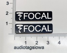 Focal Speaker Badge Logo Custom Made Silver Aluminum Pair