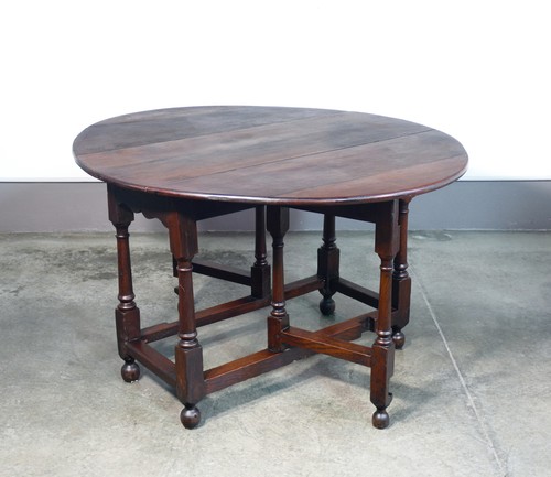 ⚜️ ANTICO TAVOLO A BANDELLE CONSOLE LEGNO MASSELLO ROVERE EPOCA 1800 CASSETTO - Foto 4 di 11