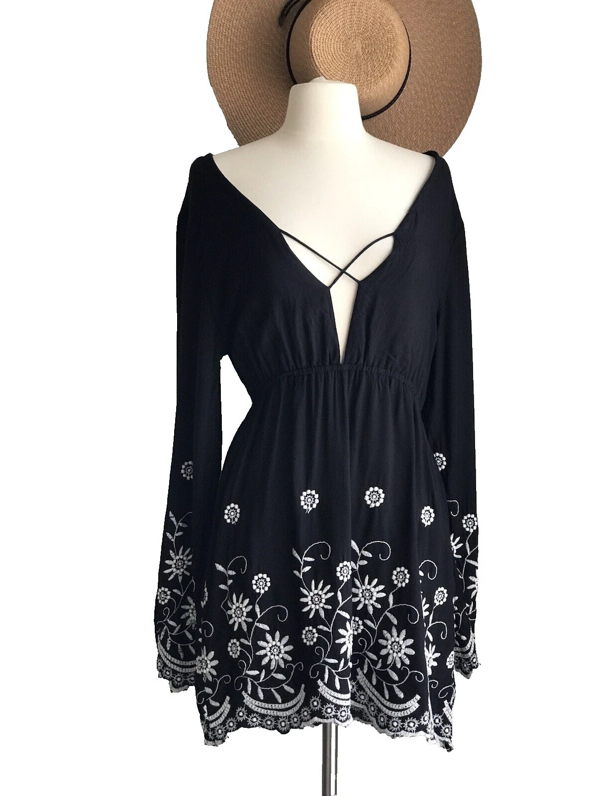 Traje de Baño gótico Floral de algodón para mujeres