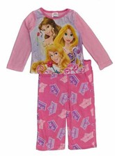 Disney Princess Girls 2pc Printed Micro Fleece Pajama Pant Set 10 34
