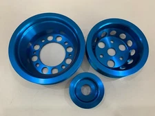 Underdrive pulley for 04-08 Mazda RX8 RX-8 1.3L Renesis 13B-MSP 3PCS Blue