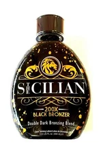 The Sicilian 200X Double Dark Black Bronzer Tanning Lotion care beauty 13.5 oz