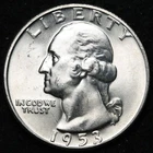 UNCIRCULATED UNC MS 1953-D WASHINGTON SILVER QUARTER FREE SHIPPING