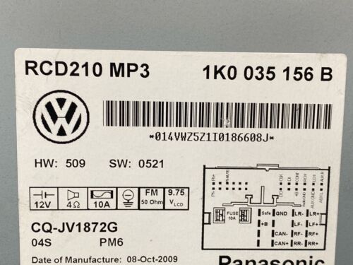 71476 CD-Radio VW Golf VI (5K) 1K0035156B - Bild 4 von 9