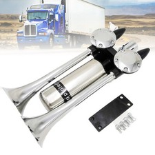12v24v 300db Super Loud Dual Trumpets Air Horn Kit For Semi Or Large Truck