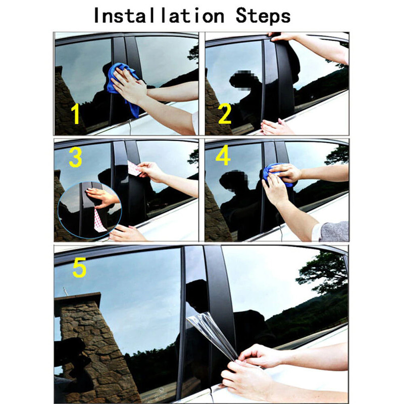 8Pcs Pillar Posts Window Door Trim Cover Kit For Nissan Qashqai J11