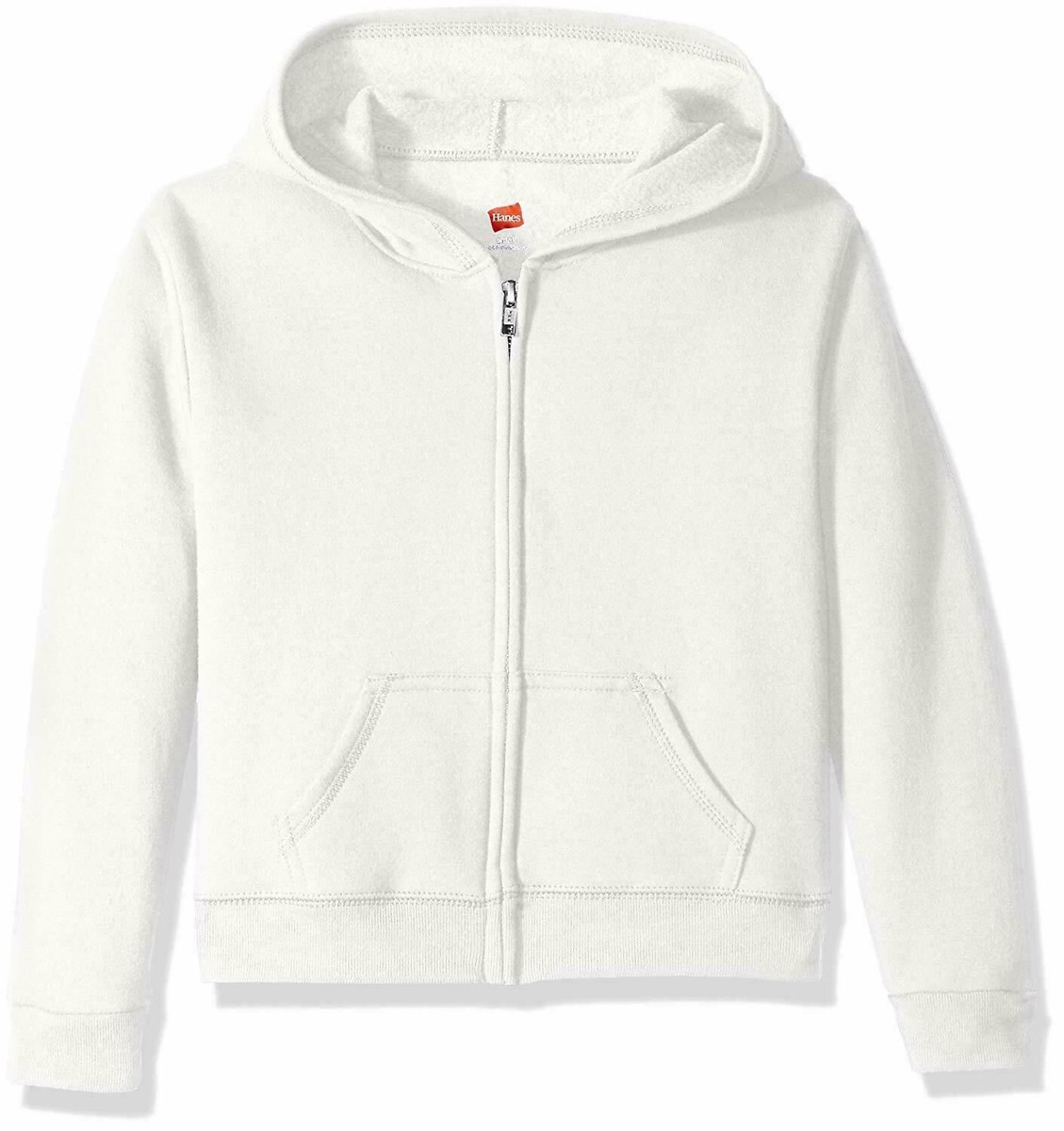Hanes Big Girls' Comfortsoft Ecosmart Full-Zip Fleece Hoodie - Main Image