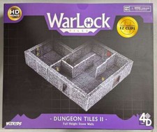 Warlock Tiles: Dungeon Tiles II: Full Height Stone Walls - Sealed 4D WizKids