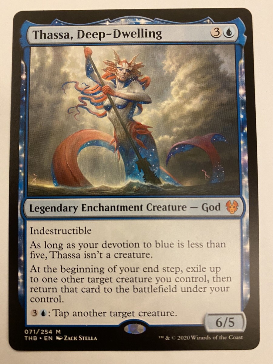 Thassa, Deep-Dwelling 1x FOIL THB MTG Theros Beyond Death Mythic MINT blue Thassa, Deep-Dwelling 1x FOIL THB MTG Theros Beyond Death Mythic MINT blue