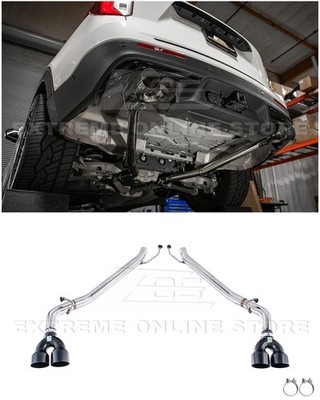 For 20-Up Ford Explorer Aviator 3.0 V6 | Muffler Delete Axle Back 4'' Black Tips