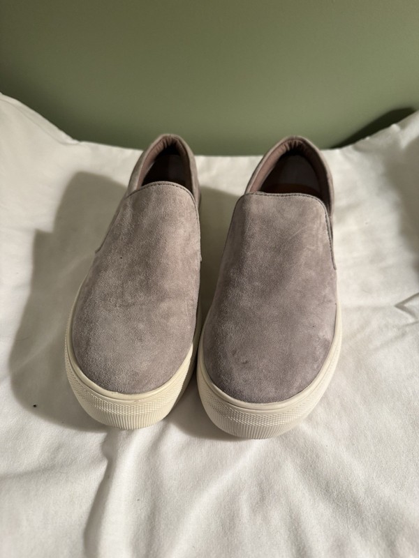 Womens Steve Madden Grey Suede Slip On Loafers