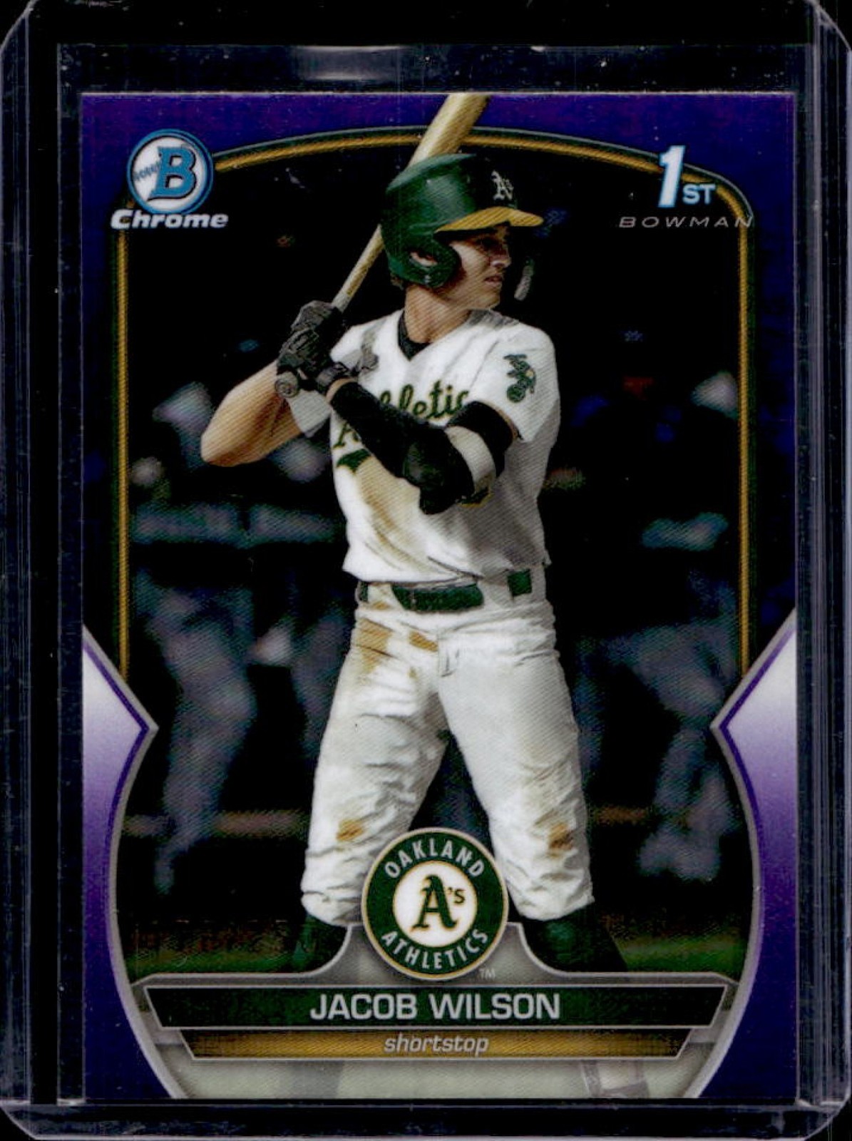 2023 Bowman Draft Jacob Wilson Chrome Purple Refractor 1st #178/250