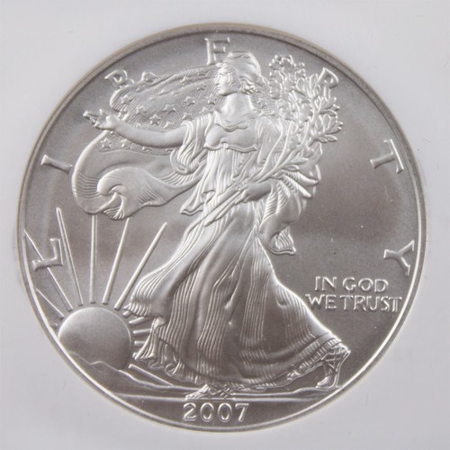 2007 W Silver American Eagle $1 Coin 1oz Fine Silver MS69 EARLY RELEASES By NGC - Picture 4 of 5