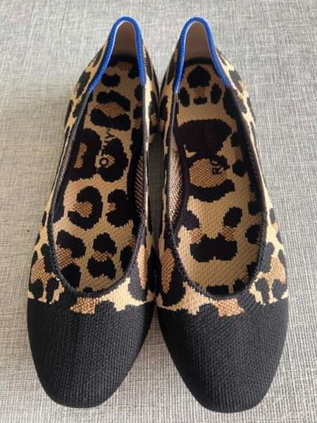 ROTHY'S Leopard Print Slip On Ballet Flats Size US 9