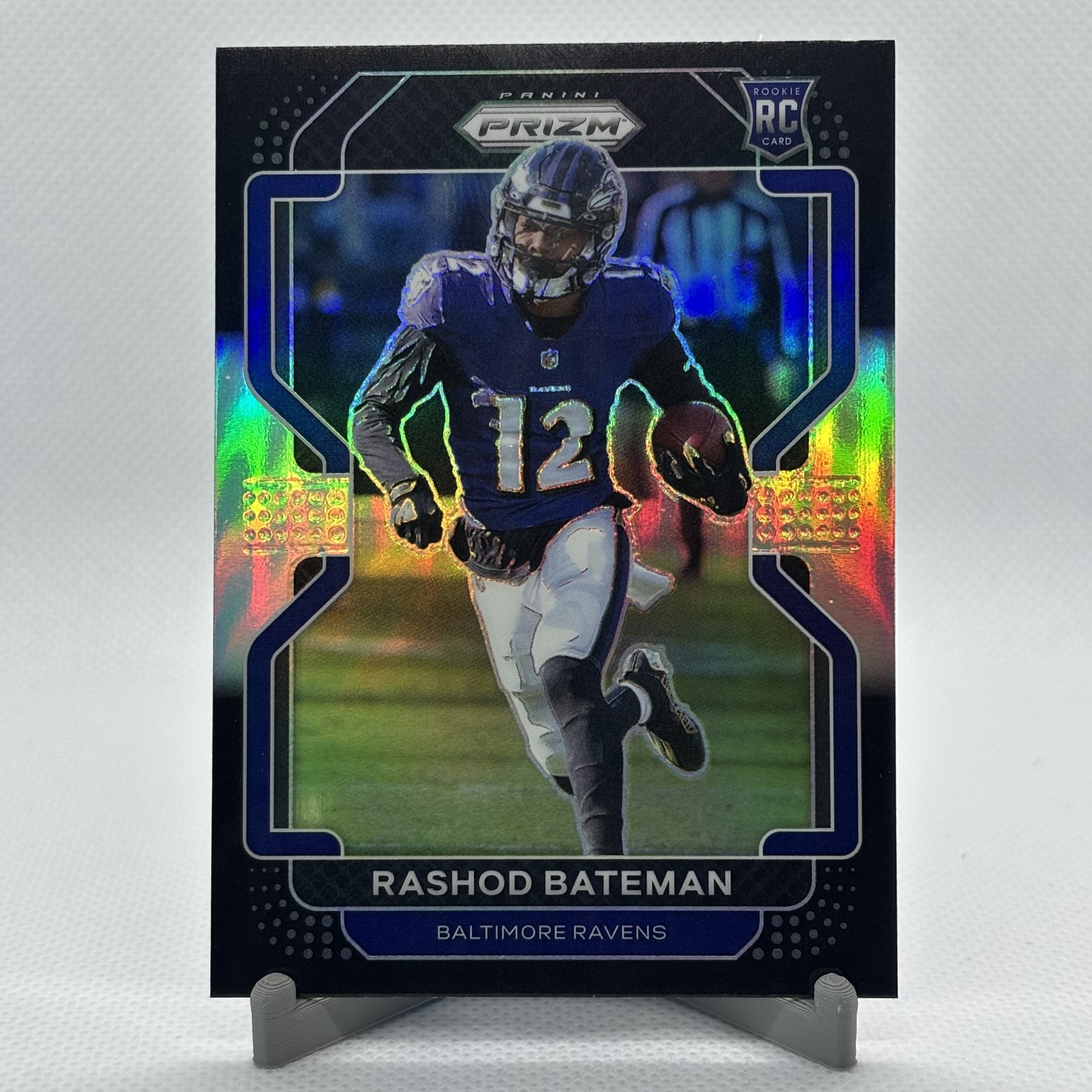 2021 Panini Chronicles - Prizm Black Rashod Bateman #PB-12 Silver Prizm (RC)