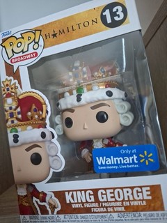 Funko Pop #13 Hamilton King George Broadway Exclusive Walmart Figure