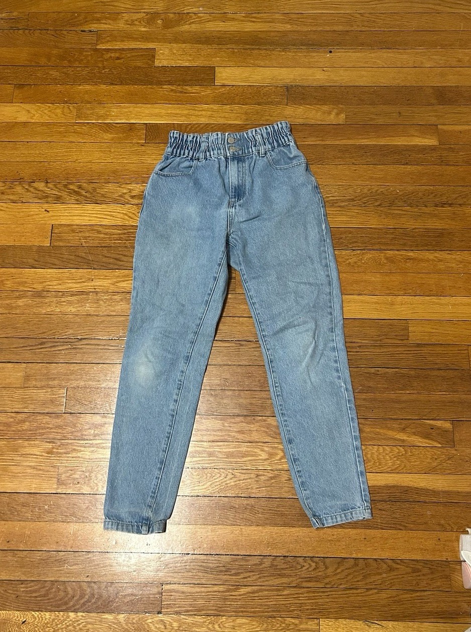 Refuge Women's Mom High Rise Jeans Size Small High Rise Blue Elastic Waist