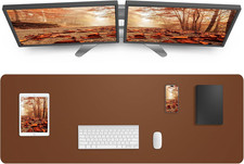 Large Desk Pad Mat, Mouse Pad, Office Desk Mat, Non-Slip PU Leather Blotter