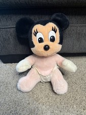 Vtg Disneyland Disney World Baby Minnie Mouse Plush Stuffed Toy Music Song