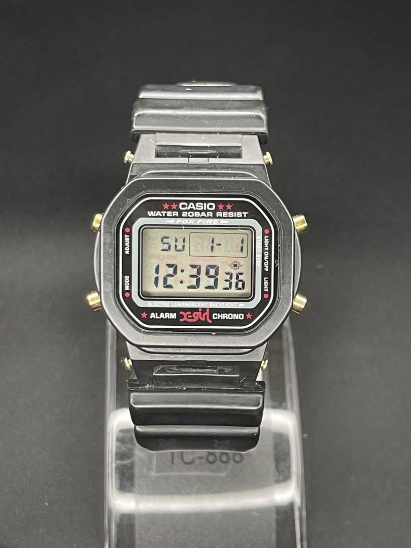 CASIO G-SHOCK X-GIRL 腕時計 DW-5600VT CASIO G SHOCK DW 5600VT X Girl Limited Digital Watch Black