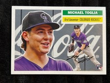 Michael Toglia Rookie Card First Baseman #96 Colorado Rockies Topps Series RC Co