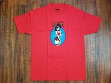 Authentic 2010 Hook-Ups Skateboard - Poison Girl Red T-Shirt - Large - NWOT