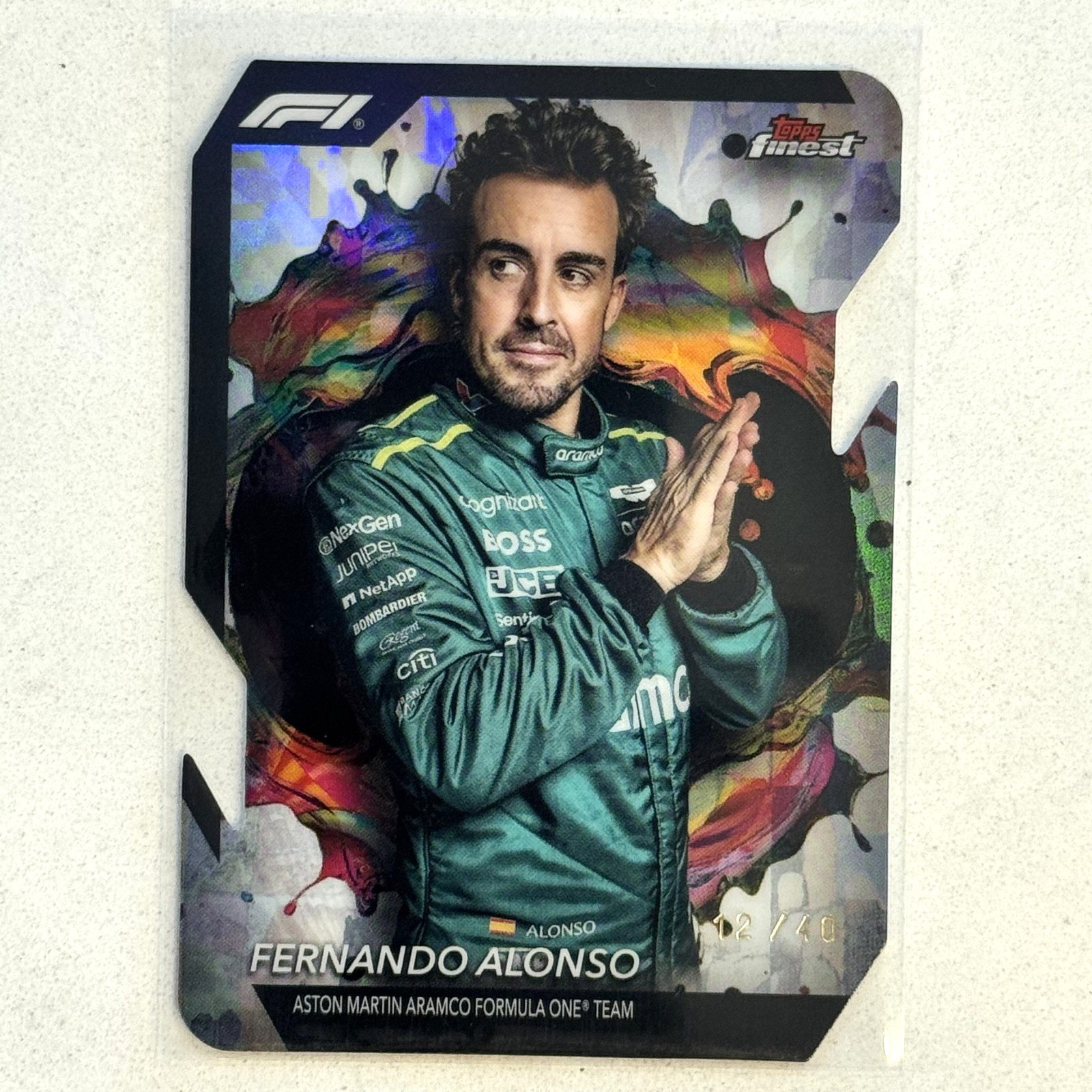 2024 Topps Finest Formula 1 F1 #297 Fernando Alonso Rare Die-cut refractor /40