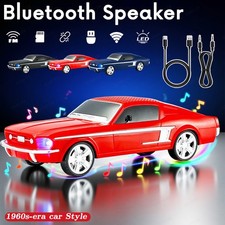 Retro Car Model Bluetooth Speaker FM Radio AUX USB TF TWS LED Light Rechargeable