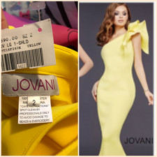 Jovani Yellow Gown size 2 Never Been Worn