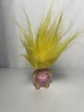 Troll Doll Yellow Hair Pink Bathing Suit Applause 1991
