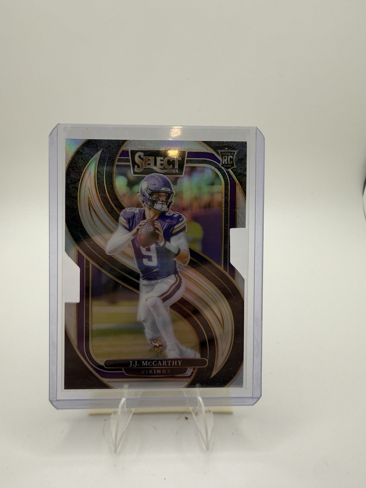 J.J. MCCARTHY 2024 PANINI SELECT PREMIER LEVEL SILVER PRIZM DIE-CUT #134 ROOKIE