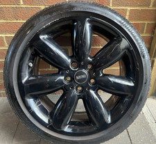 Genuine Mini Clubman F54 Star Spoke 521 18” Gloss Black Alloy Wheel & Good Tyre