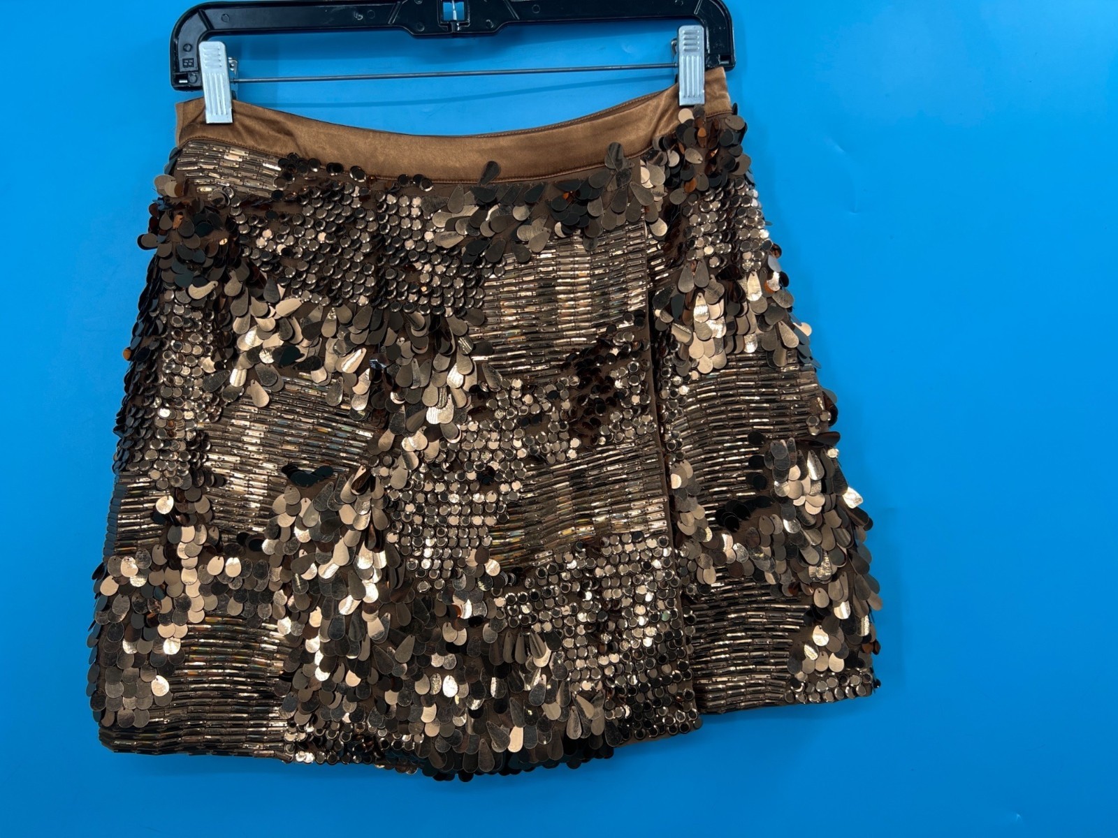 RAMY BROOKE Amanda Skirt in Bronze Sequin Sz 4 (MSRP$425.00)