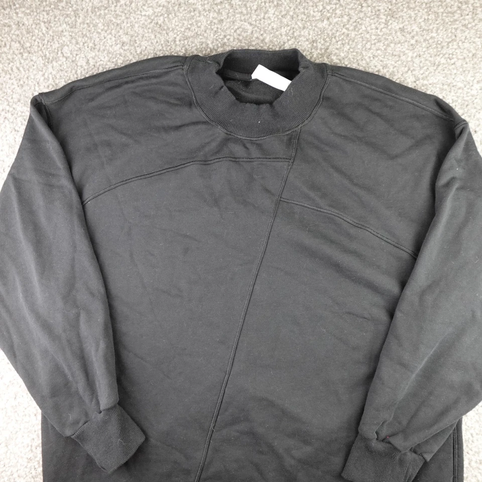 Vestido Lululemon Para Mujer Grande Negro Suéter Ritmos Rotos Terry Francés Logo Acogedor Foto 4 de 4