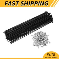 72 Set 13G Bicycle Spokes 222mm Bike Wheel Spoke Carbon Steel Black