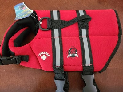 PAWS ABOARD Fire Lifeguard Dog Life Jacket X SMALL 7-15 lbs Lbs New 
