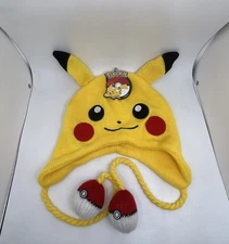 NEW Pokemon Pikachu Pokeball 3D Laplander Winter Knit Beanie BIOWORLD